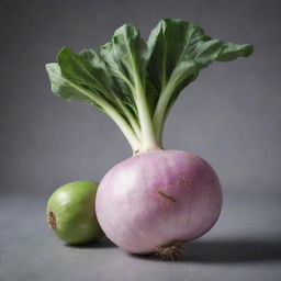 A realistic image of a fresh and juicy turnip.