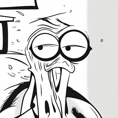 In the comic strip, the character's lachrymal gland is exaggerated to comically produce an excessive amount of tears.