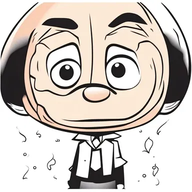 In the comic strip, the character's lachrymal gland is exaggerated to comically produce an excessive amount of tears.