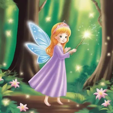 In the enchanted forest, the fairy's wand emitted a soft tinkle as she cast her spell.