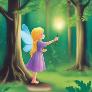 In the enchanted forest, the fairy's wand emitted a soft tinkle as she cast her spell.
