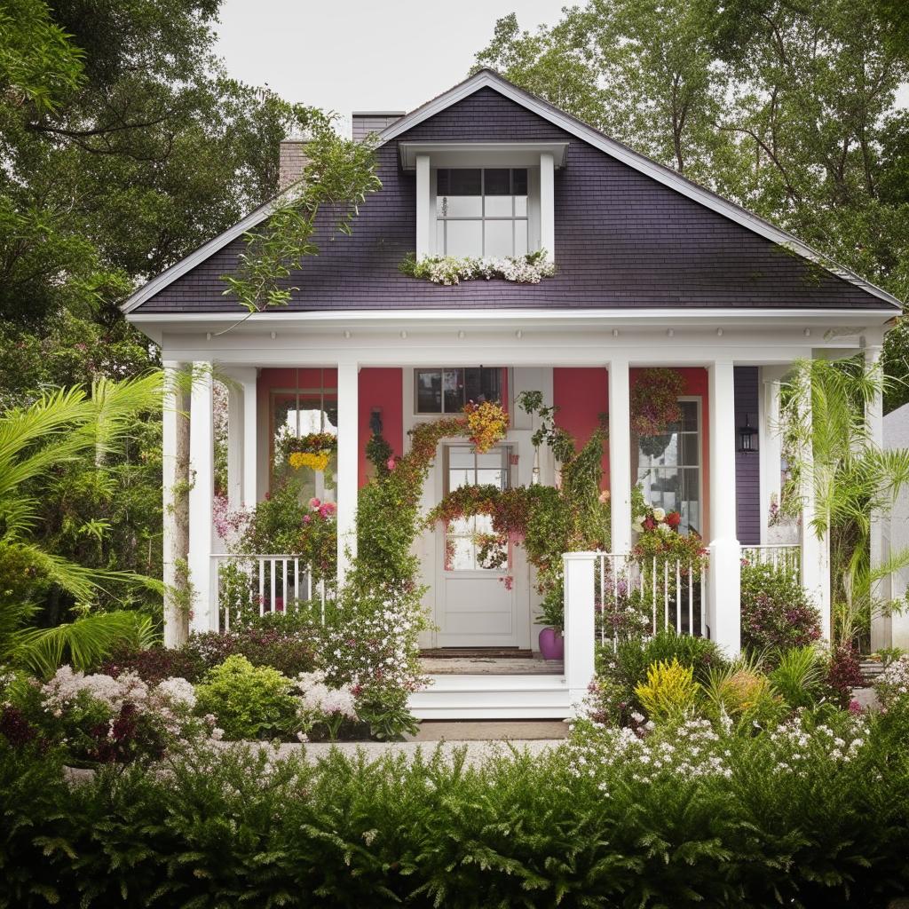 A beautiful, lively house filled with signs of peace, love, and happiness.