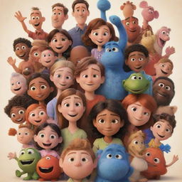 A heartfelt Disney-Pixar movie poster titled 'Please Donate'. The design features characters displaying acts of kindness and giving, with vibrant colors and warm, comforting aesthetics. The charm and emotion of Disney-Pixar's storytelling are evident as the theme conveys charity and compassion.