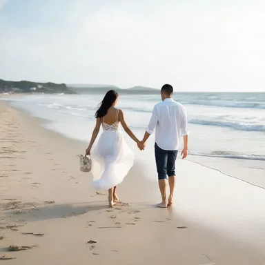 As the couple strolled hand in hand along the beach, the gentle sea breeze acted as a refreshing whisper, refreshing their spirits and rekindling their love.