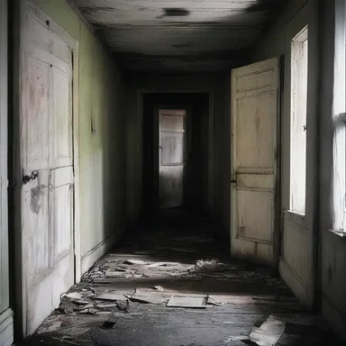 In the haunted house, the eerie silence was occasionally interrupted by the sound of a door creaking open and shut, sending a chilling wave that did anything but refresh the terrified visitors.