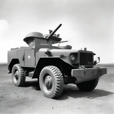 During World War II, military vehicles were often painted with protective coloration to make them less visible and harder to target by the enemy.