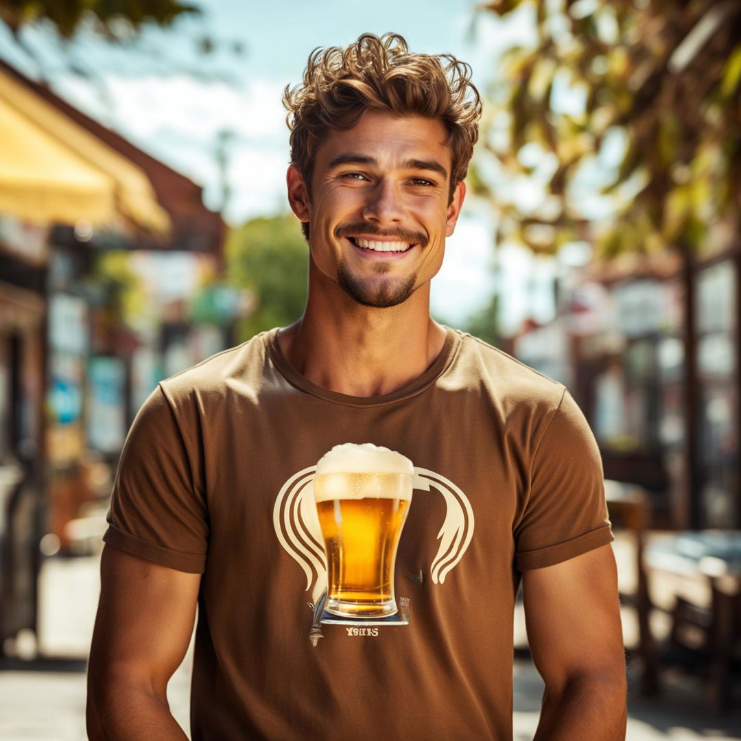 This image is of a Kiwi man named Hunter Mitchell, who is depicted as a bit of a flirt
