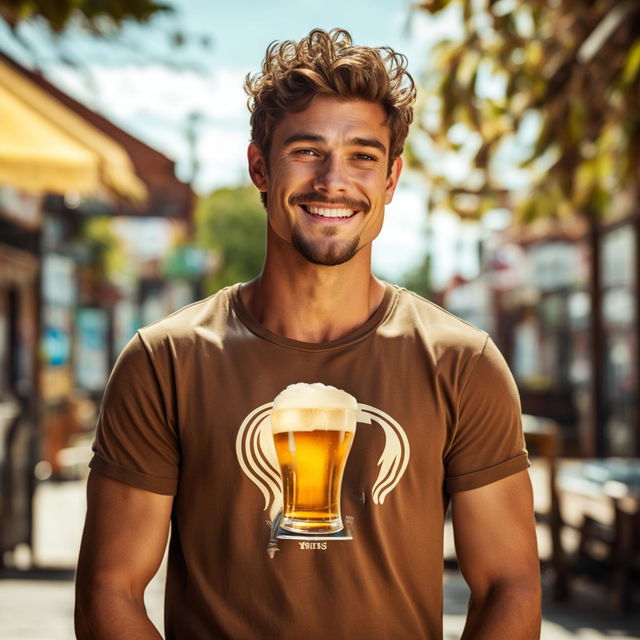 This image is of a Kiwi man named Hunter Mitchell, who is depicted as a bit of a flirt