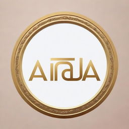 Design a circular logo with the word 'AGLA' at the center. Below it, arrange 'Andrea', 'Ezequiel', 'Diogo' and 'Tomas' in a polished and appealing style.