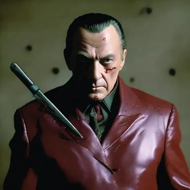 The villain in the movie used a knife to smoothen the edges of the victims' wounds, making them look more realistic.
