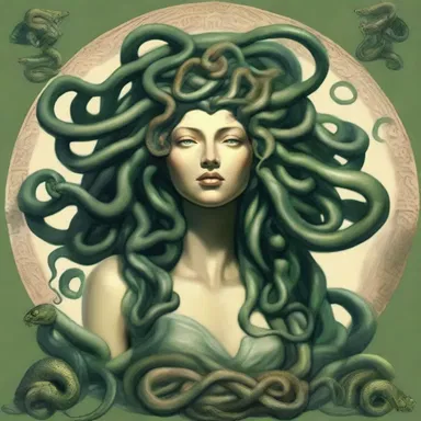 In ancient Greek mythology, Medusa was a reptilian creature with snakes for hair.