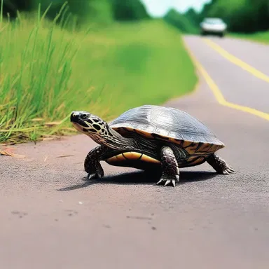 Why did the turtle cross the road? To get to the reptilian party on the other side!