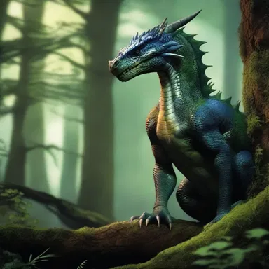 In the magical world of dragons, elves, and unicorns, the fearsome reptilian creatures ruled the dark forests.