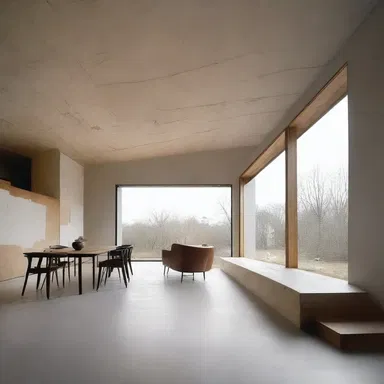 The cold and barren layout of the house created an unreassuring atmosphere.