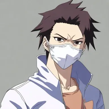 In the anime series, the protagonist often wears a glassless mask to hide his identity.