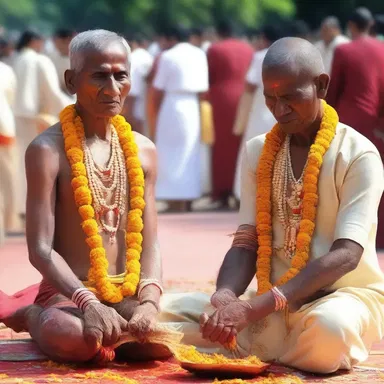 During the religious ceremony, the devotees performed strenuous rituals to show their devotion.