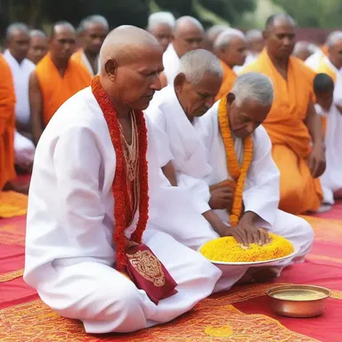 During the religious ceremony, the devotees performed strenuous rituals to show their devotion.