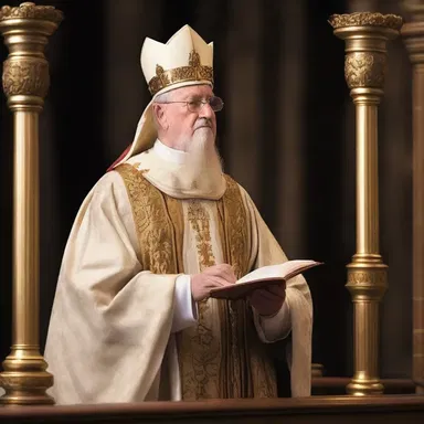 The courtly bishop delivered his sermon with grace and dignity.