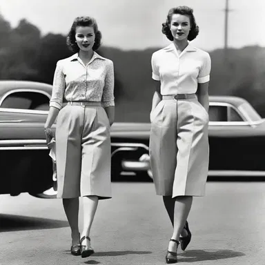 During the 1950s, pedal pushers gained popularity among women as a comfortable and stylish option, reflecting the changing fashion trends of the time.