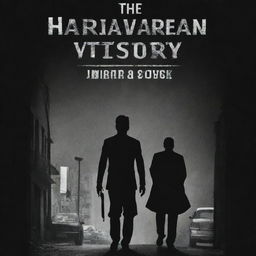 A simple, eye-catching book cover for a novel titled 'The Harshvardhan Story' authored by 'Abhimanyu Upadhyay'. The theme is Indian caste politics intermingled with crime noir.