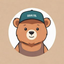 A simplistic logo-style image of a cute cartoon bear wearing a cap proudly displaying the name 'Bearlish Club'.