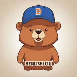 A simplistic logo-style image of a cute cartoon bear wearing a cap proudly displaying the name 'Bearlish Club'.