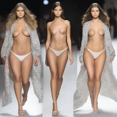 Her shamelessness was evident as she confidently strutted down the runway wearing a scandalously revealing outfit.