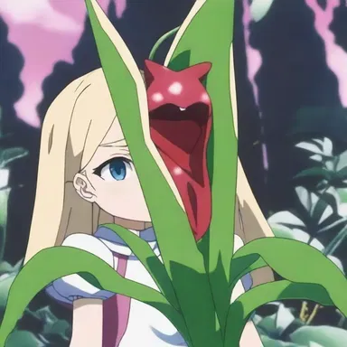 In the anime series, the main character discovers a mystical devil's tongue plant that grants special powers when eaten.