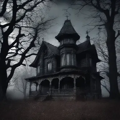 The haunted house emanated an eerie dullness, as if the spirits lurking within had drained all life and vitality from the atmosphere.