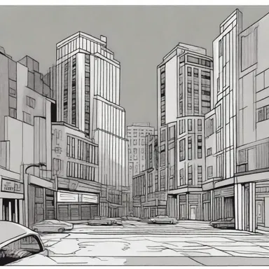 In the comic strip, the artist used dullness as a visual element by portraying a grey and lifeless cityscape.