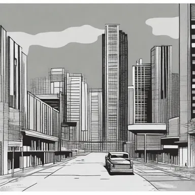 In the comic strip, the artist used dullness as a visual element by portraying a grey and lifeless cityscape.