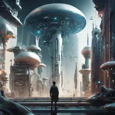 In the science fiction novel, the author creates a futuristic world filled with advanced technology, bringing a sense of wonder to the dullness of everyday life.