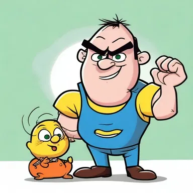 The cartoon character's dullness made him the perfect sidekick, always getting into hilarious mishaps due to his slow understanding.