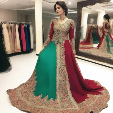 She bought a beautiful dress for 50 qintars.