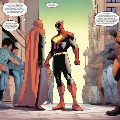 In the superhero comic, the protagonist's decisiveness in standing up against evil inspires others to take action.