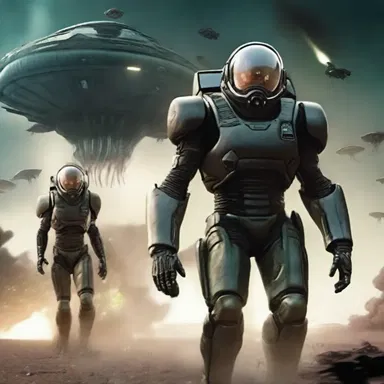 In the science fiction novel, the captain's decisiveness in the face of an alien invasion leads the crew to victory.
