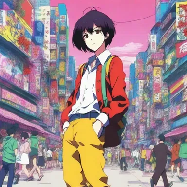 The artist used vibrant colors to homogenize the characters in the anime, creating a visually cohesive world.