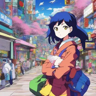 The artist used vibrant colors to homogenize the characters in the anime, creating a visually cohesive world.
