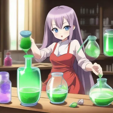 The main character in the anime uses a magical blender to homogenize ingredients and create powerful potions.