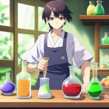 The main character in the anime uses a magical blender to homogenize ingredients and create powerful potions.