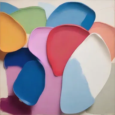 The artist used a brush to homogenize the different shades of paint and create a smooth transition of colors.
