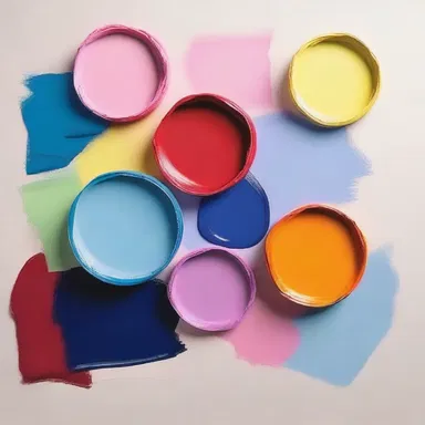 The artist used a brush to homogenize the different shades of paint and create a smooth transition of colors.