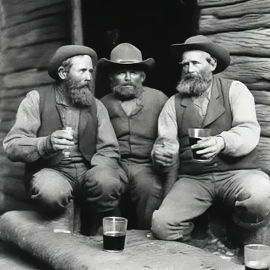 During the gold rush, miners would often take a swig of whiskey to celebrate their findings.
