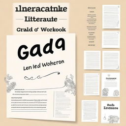 Create an image of a Grade 10 Literature Workbook