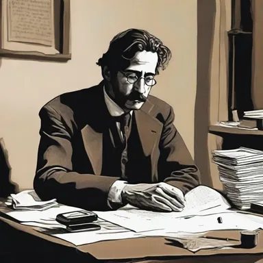 The protagonist in the novel was an indigent artist, struggling to make ends meet.