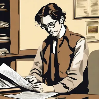 The protagonist in the novel was an indigent artist, struggling to make ends meet.