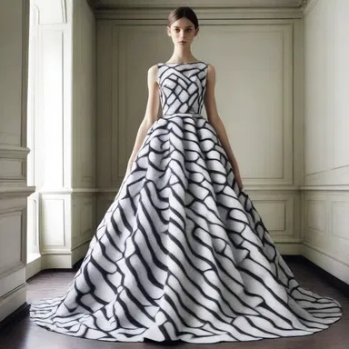 The fashion designer created a trompe l'oeil dress that looked like it had a three-dimensional pattern, but it was actually just an optical illusion.