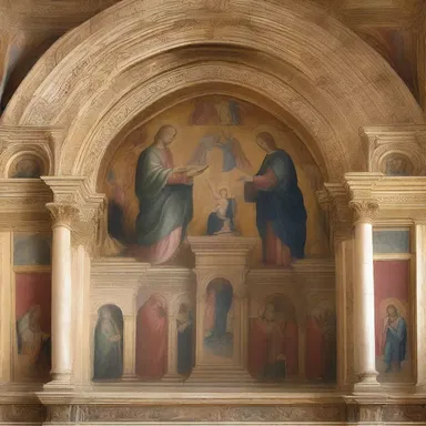 The intricate frescoes on the cathedral walls were painted with trompe l'oeil techniques, creating the illusion of angels and saints hovering in the space.