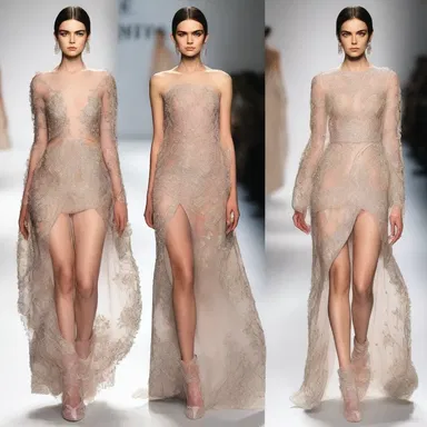 The fashion designer showcased a stunning collection of handcrafted dresses with intricate details and delicate embroidery.