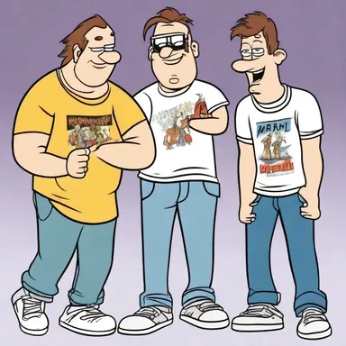 In the animated series, the concert-goer character was always seen wearing band t-shirts and discussing their favorite artists.